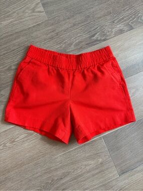 J. Crew Bright Red Elastic Waist Shorts